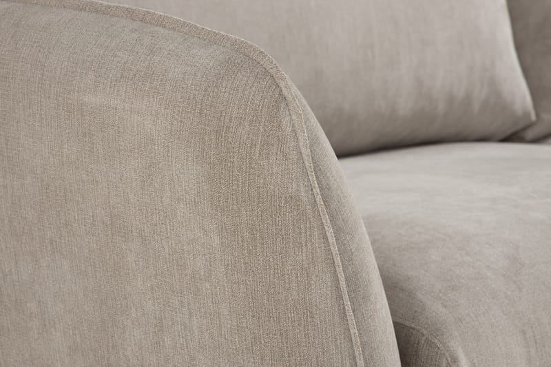 Trend Lyx 4-seters Høyrevendt L-formet Sjeselongsofa i Stoff - Beige - Møbler - Sofaer - Sofa med sjeselong