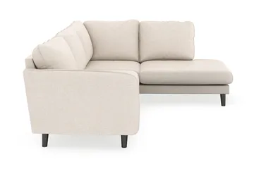 Trend Lyx 4-seters Høyrevendt L-formet Sjeselongsofa i Stoff - Beige - Møbler - Sofaer - Sofa med sjeselong