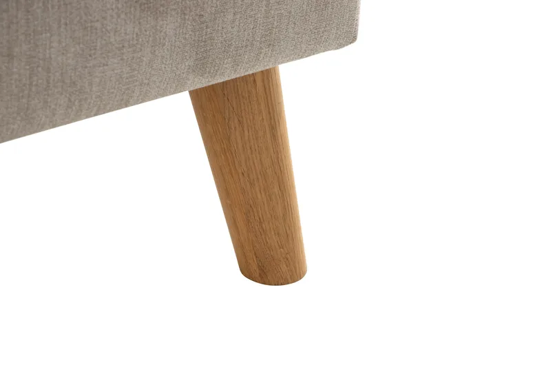 Trend Lyx 4-seters Høyrevendt L-formet Sjeselongsofa i Stoff - Beige - Møbler - Sofaer - Sofa med sjeselong - 4 seters sofa med divan