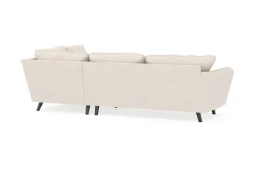 Trend Lyx 4-seters Høyrevendt L-formet Sjeselongsofa i Stoff - Beige - Møbler - Sofaer - Sofa med sjeselong