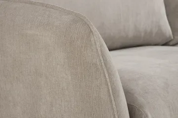 Trend Lyx 4-seters Høyrevendt L-formet Sjeselongsofa i Stoff - Beige - Møbler - Sofaer - Sofa med sjeselong