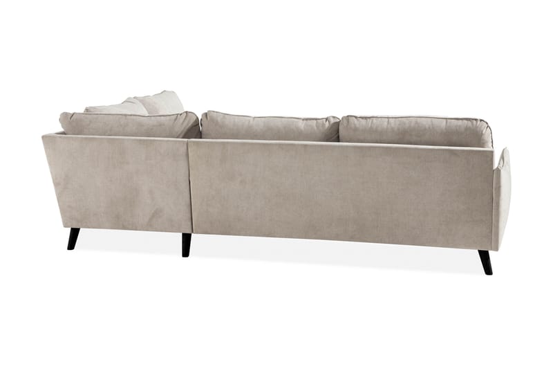Trend Lyx 4-seters Høyrevendt L-formet Sjeselongsofa i Stoff - Beige - Møbler - Sofaer - Sofa med sjeselong - 4 seters sofa med divan