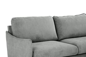 Trend Lyx 4-seters Høyrevendt L-formet Sjeselongsofa i Stoff - Grå - Møbler - Sofaer - Sofa med sjeselong