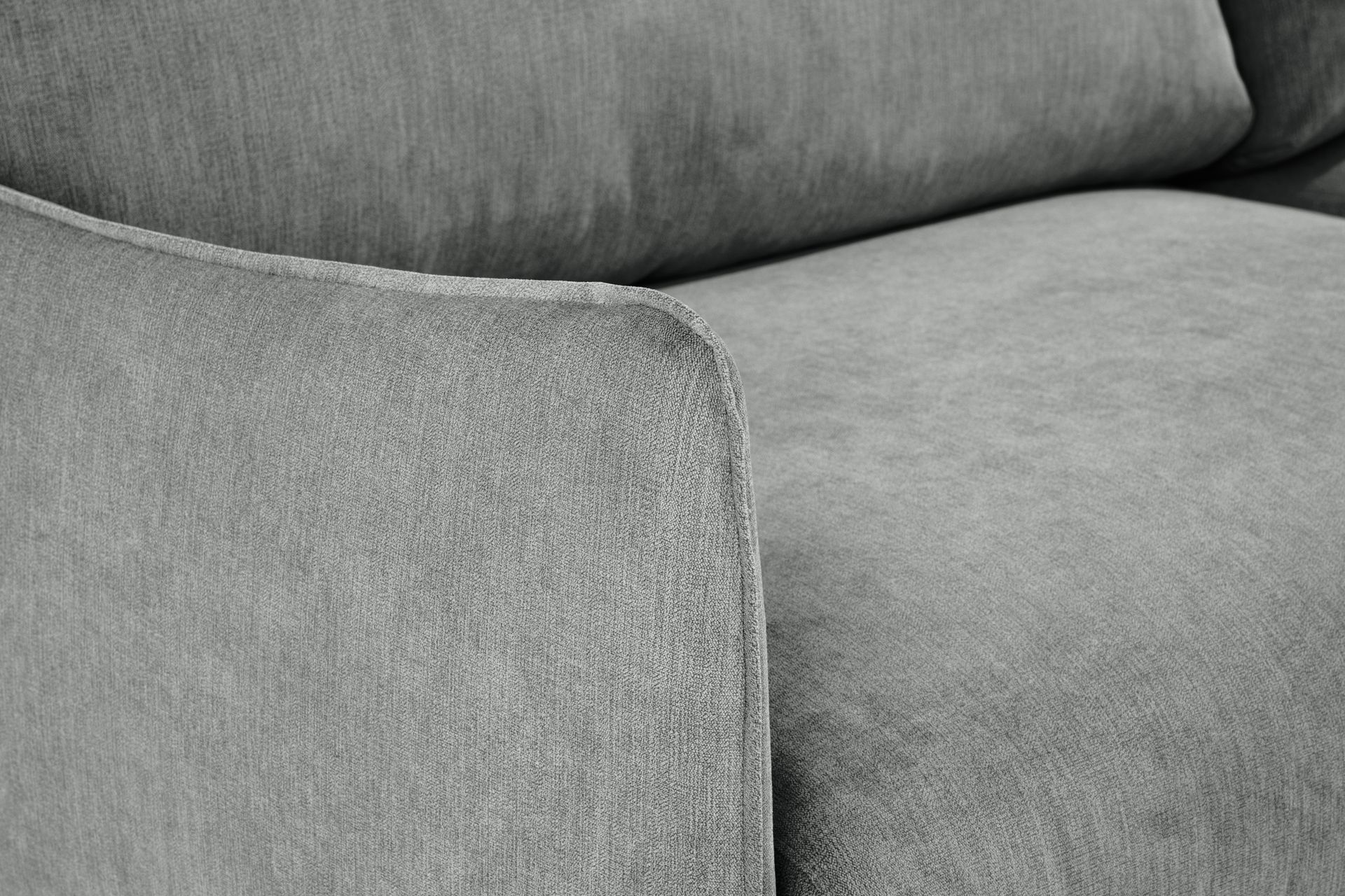 Trend Lyx 4-seters Høyrevendt L-formet Sjeselongsofa i Stoff - Grå - Møbler - Sofaer - Sofa med sjeselong