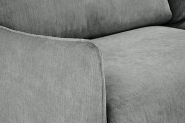 Trend Lyx 4-seters Høyrevendt L-formet Sjeselongsofa i Stoff - Grå - Møbler - Sofaer - Sofa med sjeselong