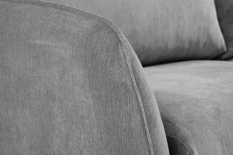 Trend Lyx 4-seters Høyrevendt L-formet Sjeselongsofa i Stoff - Grå - Møbler - Sofaer - Sofa med sjeselong