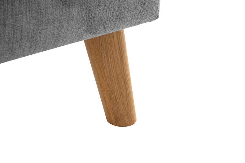 Trend Lyx 4-seters Høyrevendt L-formet Sjeselongsofa i Stoff - Grå - Møbler - Sofaer - Sofa med sjeselong - 4 seters sofa med divan