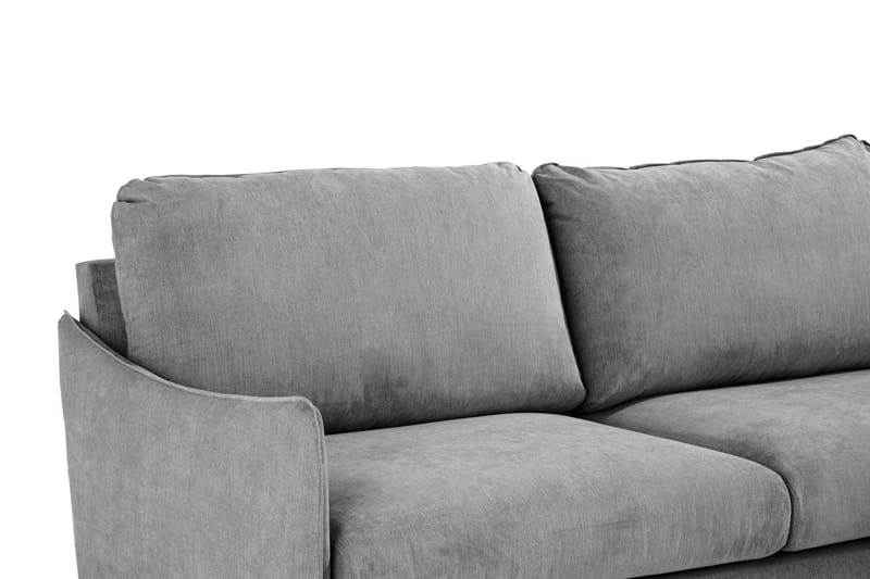 Trend Lyx 4-seters Høyrevendt L-formet Sjeselongsofa i Stoff - Grå - Møbler - Sofaer - Sofa med sjeselong - 4 seters sofa med divan