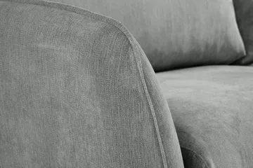 Trend Lyx 4-seters Høyrevendt L-formet Sjeselongsofa i Stoff - Grå - Møbler - Sofaer - Sofa med sjeselong