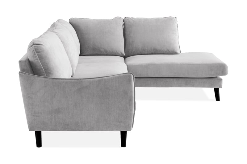 Trend Lyx 4-seters Høyrevendt L-formet Sjeselongsofa i Stoff - Lys grå - Møbler - Sofaer - Sofa med sjeselong