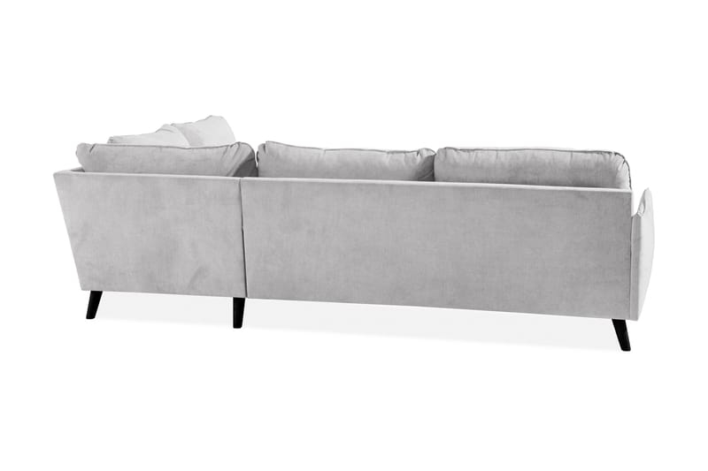 Trend Lyx 4-seters Høyrevendt L-formet Sjeselongsofa i Stoff - Lys grå - Møbler - Sofaer - Sofa med sjeselong