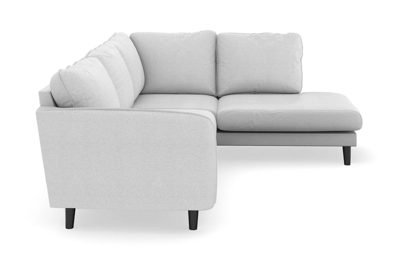 Trend Lyx 4-seters Høyrevendt L-formet Sjeselongsofa i Stoff - Lysegrå - Møbler - Sofaer - Sofa med sjeselong