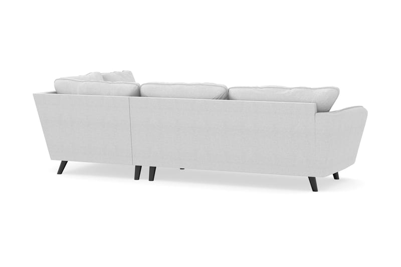 Trend Lyx 4-seters Høyrevendt L-formet Sjeselongsofa i Stoff - Lysegrå - Møbler - Sofaer - Sofa med sjeselong