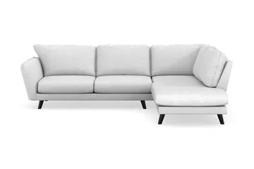 Trend Lyx 4-seters Høyrevendt L-formet Sjeselongsofa i Stoff - Lysegrå - Møbler - Sofaer - Sofa med sjeselong