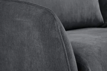 Trend Lyx 4-seters Høyrevendt L-formet Sjeselongsofa i Stoff - Mørk grå - Møbler - Sofaer - Sofa med sjeselong