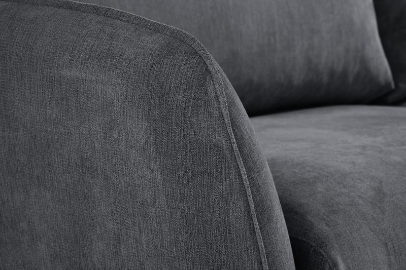 Trend Lyx 4-seters Høyrevendt L-formet Sjeselongsofa i Stoff - Mørk grå - Møbler - Sofaer - Sofa med sjeselong - 4 seters sofa med divan