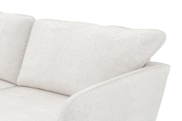 Trend Lyx 4-seters Venstrevendt L-formet Sjeselongsofa i Bouclé - Hvit - Møbler - Sofaer - Sofa med sjeselong