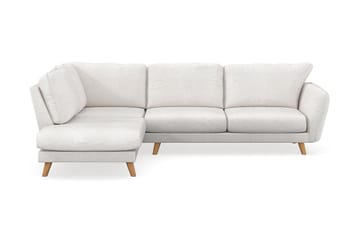Trend Lyx 4-seters Venstrevendt L-formet Sjeselongsofa i Bouclé
