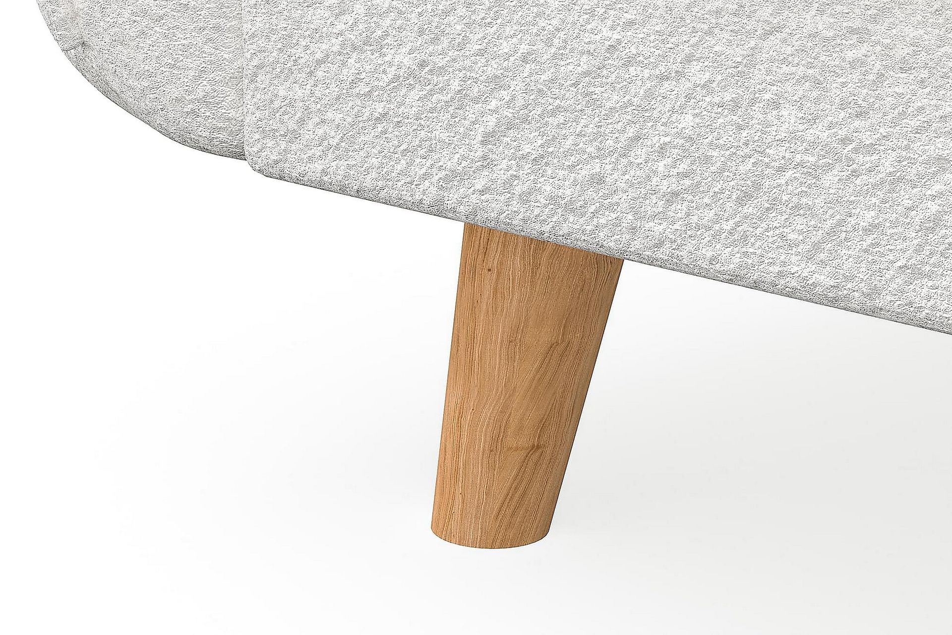 Trend Lyx 4-seters Venstrevendt L-formet Sjeselongsofa i Bouclé - Hvit - Møbler - Sofaer - Sofa med sjeselong