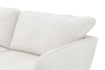 Trend Lyx 4-seters Venstrevendt L-formet Sjeselongsofa i Bouclé - Hvit - Møbler - Sofaer - Sofa med sjeselong