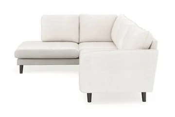 Trend Lyx 4-seters Venstrevendt L-formet Sjeselongsofa i Bouclé - Hvit - Møbler - Sofaer - Sofa med sjeselong