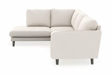 Trend Lyx 4-seters Venstrevendt L-formet Sjeselongsofa i Fløyel - Kremhvit - Møbler - Sofaer - Sofa med sjeselong