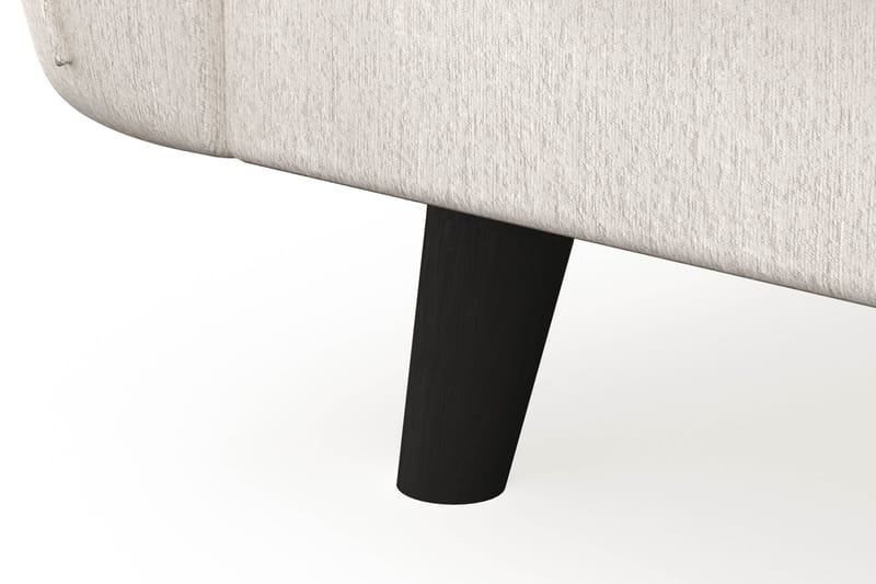 Trend Lyx 4-seters Venstrevendt L-formet Sjeselongsofa i Fløyel - Kremhvit - Møbler - Sofaer - Sofa med sjeselong - 4 seters sofa med divan