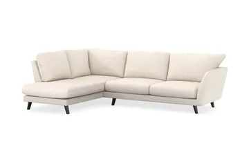 Trend Lyx 4-seters Venstrevendt L-formet Sjeselongsofa i Manchester - Beige - Møbler - Sofaer - Sofa med sjeselong