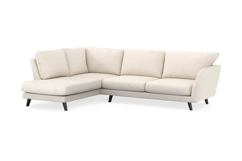 Trend Lyx 4-seters Venstrevendt L-formet Sjeselongsofa i Manchester - Beige - Møbler - Sofaer - Sofa med sjeselong