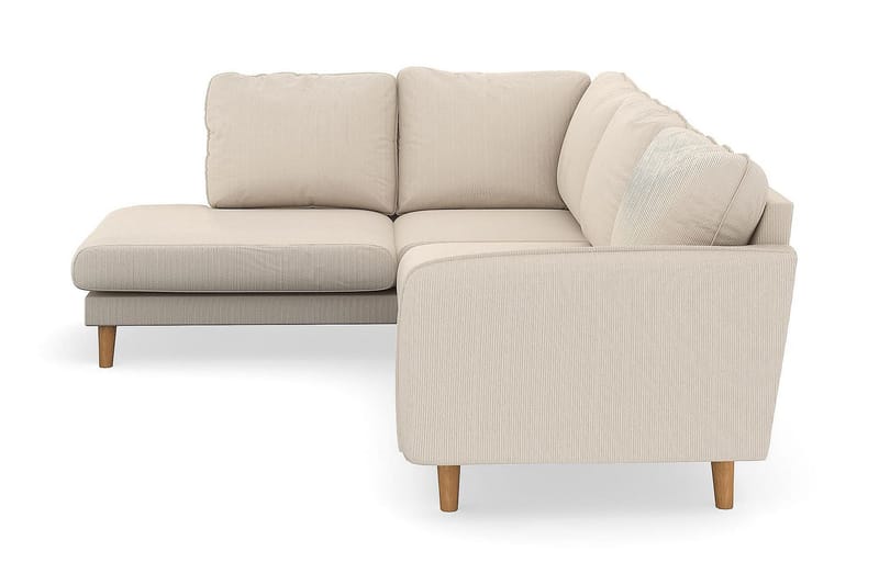 Trend Lyx 4-seters Venstrevendt L-formet Sjeselongsofa i Manchester - Beige - Møbler - Sofaer - Sofa med sjeselong - 4 seters sofa med divan