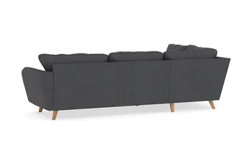 Trend Lyx 4-seters Venstrevendt L-formet Sjeselongsofa i Manchester - Mørk grå - Møbler - Sofaer - Sofa med sjeselong