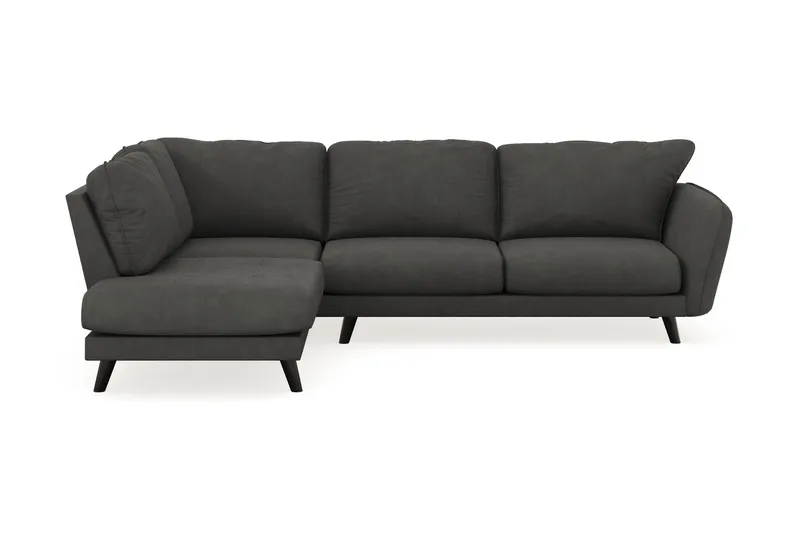 Trend Lyx 4-seters Venstrevendt L-formet Sjeselongsofa i Manchester, Mørkegrå
