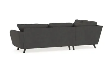 Trend Lyx 4-seters Venstrevendt L-formet Sjeselongsofa i Manchester - Mørkegrå - Møbler - Sofaer - Sofa med sjeselong