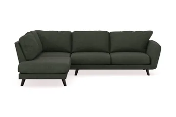 Trend Lyx 4-seters Venstrevendt L-formet Sjeselongsofa i Manchester - Mørkegrønn - Møbler - Sofaer - Sofa med sjeselong