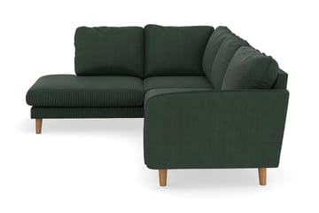 Trend Lyx 4-seters Venstrevendt L-formet Sjeselongsofa i Manchester - Mørkegrønn - Møbler - Sofaer - Sofa med sjeselong