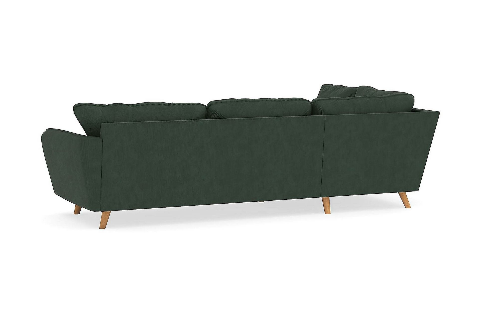 Trend Lyx 4-seters Venstrevendt L-formet Sjeselongsofa i Manchester - Mørkegrønn - Møbler - Sofaer - Sofa med sjeselong