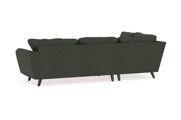 Trend Lyx 4-seters Venstrevendt L-formet Sjeselongsofa i Manchester - Mørkegrønn - Møbler - Sofaer - Sofa med sjeselong