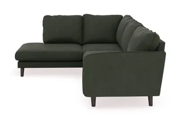 Trend Lyx 4-seters Venstrevendt L-formet Sjeselongsofa i Manchester - Mørkegrønn - Møbler - Sofaer - Sofa med sjeselong