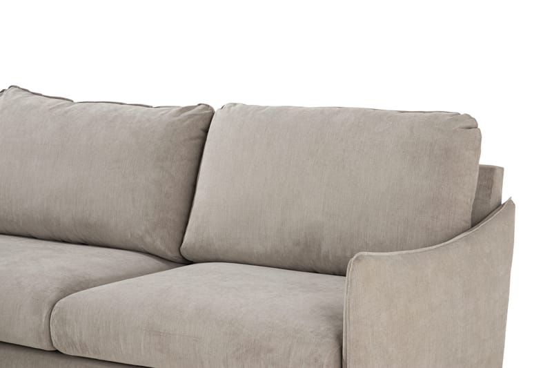 Trend Lyx 4-seters Venstrevendt L-formet Sjeselongsofa i Stoff - Beige - Møbler - Sofaer - Sofa med sjeselong - 4 seters sofa med divan