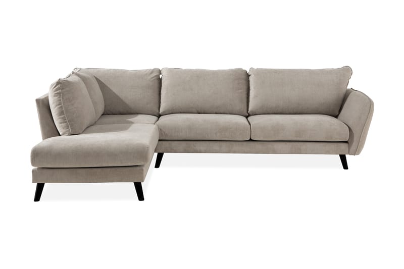 Trend Lyx 4-seters Venstrevendt L-formet Sjeselongsofa i Stoff - Beige - Møbler - Sofaer - Sofa med sjeselong