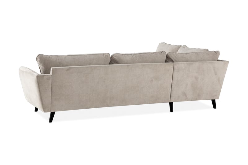 Trend Lyx 4-seters Venstrevendt L-formet Sjeselongsofa i Stoff - Beige - Møbler - Sofaer - Sofa med sjeselong