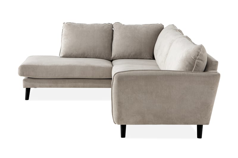 Trend Lyx 4-seters Venstrevendt L-formet Sjeselongsofa i Stoff - Beige - Møbler - Sofaer - Sofa med sjeselong
