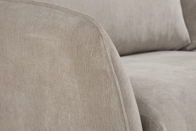 Trend Lyx 4-seters Venstrevendt L-formet Sjeselongsofa i Stoff - Beige - Møbler - Sofaer - Sofa med sjeselong - 4 seters sofa med divan