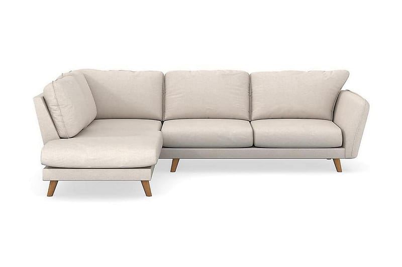 Trend Lyx 4-seters Venstrevendt L-formet Sjeselongsofa i Stoff - Beige - Møbler - Sofaer - Sofa med sjeselong