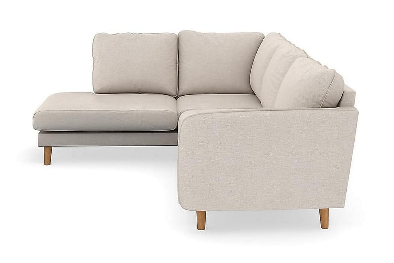 Trend Lyx 4-seters Venstrevendt L-formet Sjeselongsofa i Stoff - Beige - Møbler - Sofaer - Sofa med sjeselong