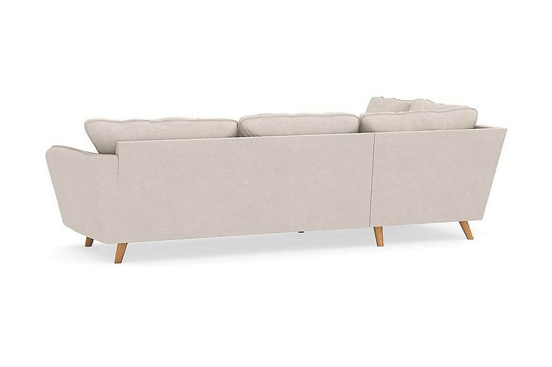 Trend Lyx 4-seters Venstrevendt L-formet Sjeselongsofa i Stoff - Beige - Møbler - Sofaer - Sofa med sjeselong
