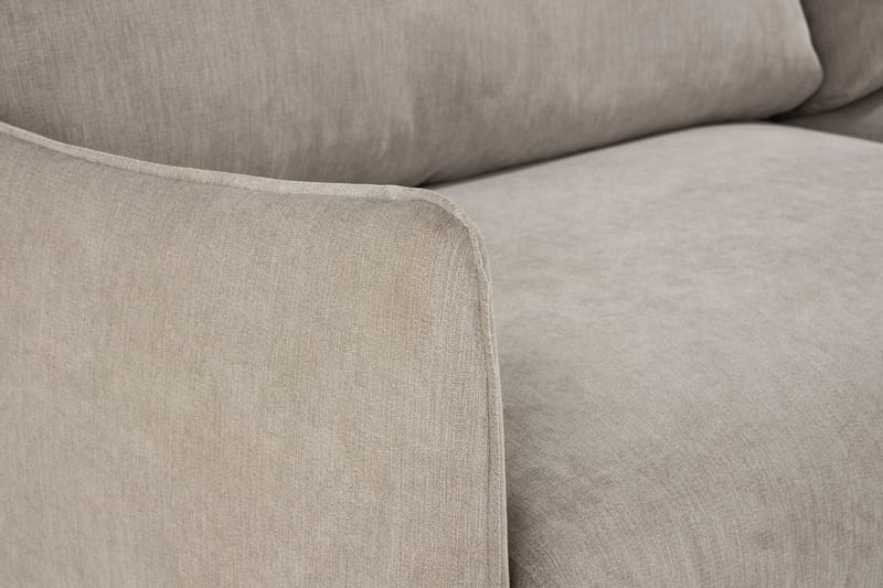Trend Lyx 4-seters Venstrevendt L-formet Sjeselongsofa i Stoff - Beige - Møbler - Sofaer - Sofa med sjeselong - 4 seters sofa med divan