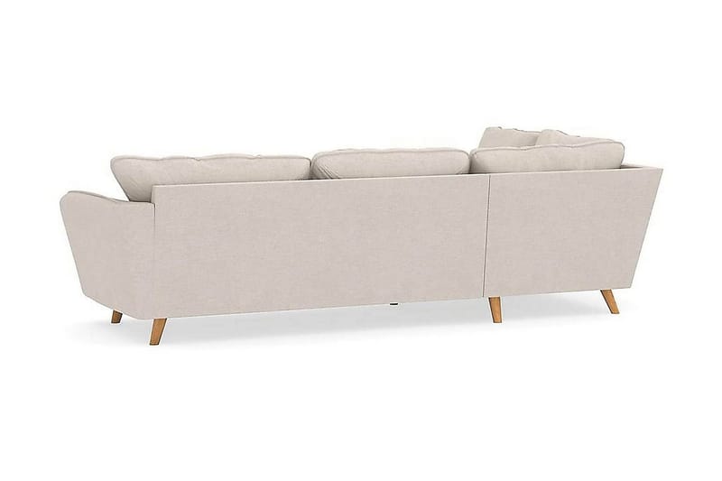 Trend Lyx 4-seters Venstrevendt L-formet Sjeselongsofa i Stoff - Beige - Møbler - Sofaer - Sofa med sjeselong - 4 seters sofa med divan