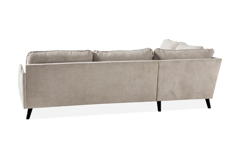 Trend Lyx 4-seters Venstrevendt L-formet Sjeselongsofa i Stoff - Beige - Møbler - Sofaer - Sofa med sjeselong - 4 seters sofa med divan