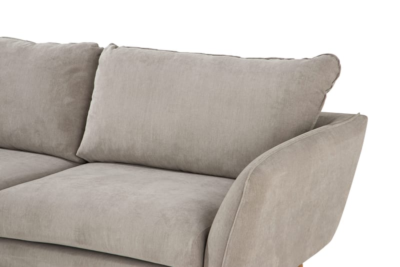 Trend Lyx 4-seters Venstrevendt L-formet Sjeselongsofa i Stoff - Beige - Møbler - Sofaer - Sofa med sjeselong - 4 seters sofa med divan